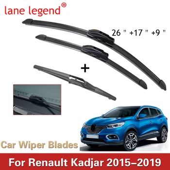 За Renault Kadjar 2015-2019, предната четки задна чистачки, аксесоари за кисточек, J-образна кука 2015 2016 2017 2018 2019