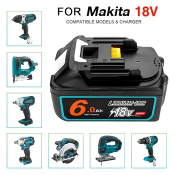 За акумулаторна Makita 18 5.0/6.0/8.0 Литиево-йонна батерия с капацитет Ah за Makita BL1830 BL1815 BL1860 BL1840 Сменяеми батерии за електрически инструменти