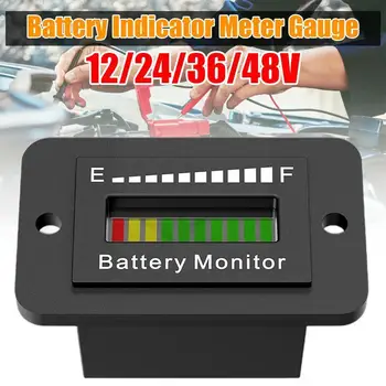 За зададено измерване на заряд на батерията количка за голф 48 led индикатор за зареждане на батерията измерител на нивото на зареждане на батерията IP65 за клубни коли, вилочных мотокари S7L8