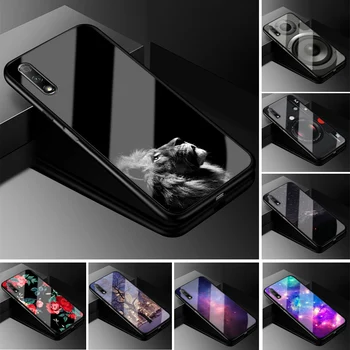 За Честта 30i калъф Honor 30i LRA-LX1 PC стъклен, Пластмасов калъф за телефон Черен калъф-броня от TPU за Huawei Honor 30i калъф 30 i Honor30i