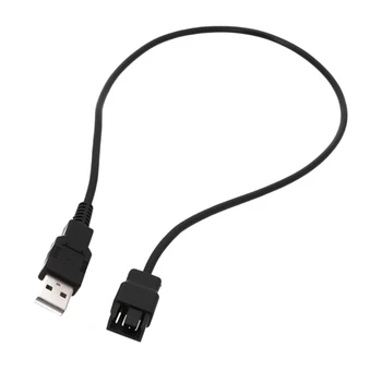 Захранващия кабел на вентилатора на лаптопа от захранването от USB 5 ЗА захранване на вентилатор на КОМПЮТЪР 4-пинов 3-пинов конектор