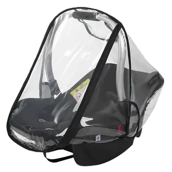 Защитен калъф за количка, дъждобран за автомобилни седалки с 2 странични вентилационни отвори за количка, столче за кола, защита на вашето бебе от вятър, сняг