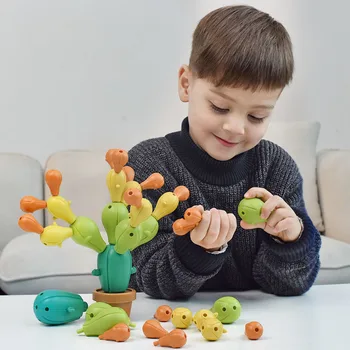Играчки Монтесори с ежиком-кактусом за деца от 1-3 години, тренировка на концентрацията на вниманието, ранно образование, малки моторика и сензорни играчки