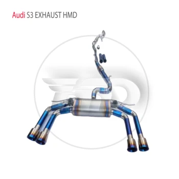 Изпълнение на система за отработените газове от титанова сплав HMD Catback подходящи за Audi S3 Автоматична промяна на електронния клапан с висока степен на навлизане на канализационна тръба