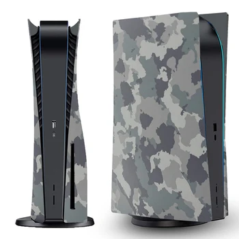 Калъф за PS5 камуфляжный твърд прахоустойчив ABS-пластмаса Замяна на страничната предна панел на кутията на корпуса Аксесоари за диск PS5 с вентиляционным дупка