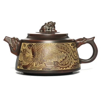 Керамичен чайник, ръчна изработка, на чайника с дърворезба, чай, определени с голям капацитет