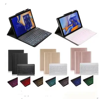 Клавиатура 7 цвята С подсветка Калъф Huawei Mediapad T5 10 AGS2-W09/L09 AGS2-L03 Таблет Bluetooth Капак на Клавиатурата + дръжка