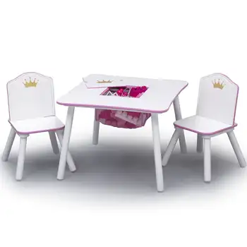 Комплект за детска маса и стол Princess Crown с хранилището, сертифициран Greenguard Gold