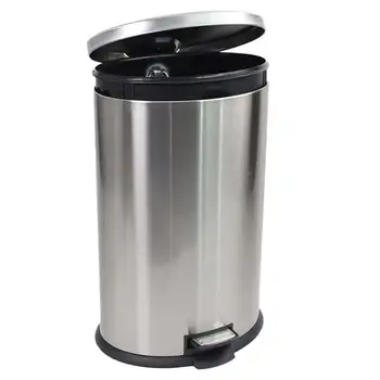 Кошчето за боклук на галон от неръждаема стомана, овална кухненска стъпало, кошче за боклук, боклук Mini cubo basura, улично кошче за боклук, сензорна кофа за боклук H