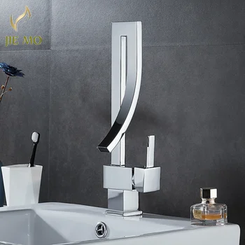 Кран от плътен месинг със завъртане на 360 °, златисто-черен, за баня.Модерен кран, смесител за вода