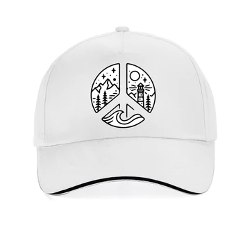 Креативен Дизайн на Къмпинг Приключение в целия свят за Печат на хип-хоп шапка в Знак на Мир по целия свят бейзболна шапка поп-Мъжки дамски Шапка