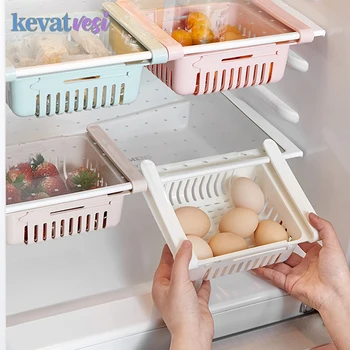 Кутия за съхранение на хладилника, кутия, кошница за съхранение на яйца, зеленчуци, плодове, регулируем рафт за съхранение хладилник, кухненски органайзер