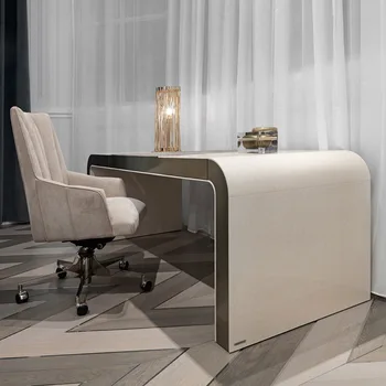 Лесен луксозен маса в италиански стил, модерен минималистичен маса от неръждаема стомана