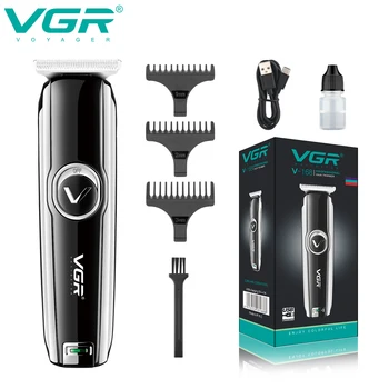 Машинка за подстригване за коса VGR, безжична машина за подстригване, професионален тример за коса, която се презарежда фризьорски машинка за отдръпването на линията на косата за мъже V-168