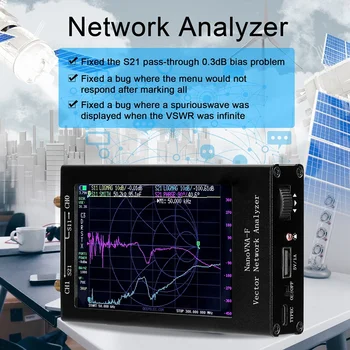 Метални преносими вектор мрежови анализатори на 50 khz-1000 Mhz, дигитален дисплей, сензорен екран, анализатор антена HF MF VHF