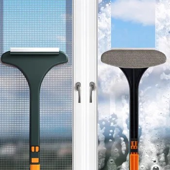 Многофункционална четка за защита от комари, четка за стъкло, сухи и мокри потребителска четка с двойно предназначение, четка за прах, инструмент за почистване на прозорци