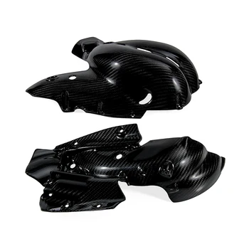 Мотоциклет 100% изцяло от въглеродни влакна, Изпускателна капачка Теплозащитный обтекател за Panigale V4 glassy black