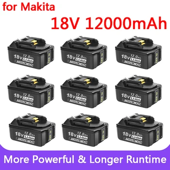 Нов За 18v Makita Батерия 12000 mah Акумулаторна Мощност Инструменти Батерия с LED Литиево-йонна батерия Подмяна на LXT BL1860B BL1860 BL1850
