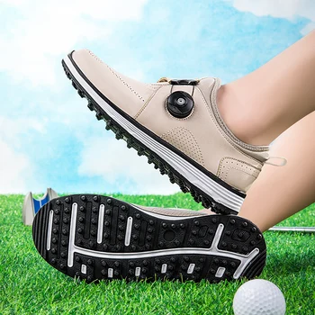 Нови дамски обувки за голф, без бодли, луксозно облекло за голф, обувки за ходене, дамски спортни маратонки голям размер 36-46