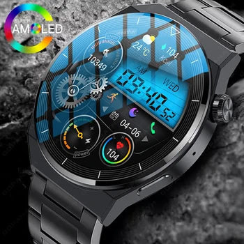 Нови мъжки умен часовник 390 x 390 Пиксела 1,36 инча AMOLED NFC Отключване на Часовници Bluetooth Предизвикателство Сърдечната Честота Движение IP68 Водоустойчив Часовник