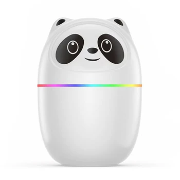 Овлажнител на въздуха Pandas, сладък дифузор с ароматни етерични масла обем 220 мл, USB устройство, за да ръми, туманообразователь с цветни ночником