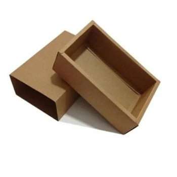 Подарък кутия с чекмедже от крафт-хартия, цветен подарък кутия със сушени цветя, правоъгълна прибиращ кутия