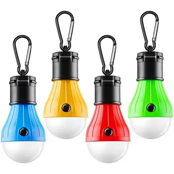 Портативна led лампа за палатка, 4 комплекта на затягане куки, аварийно осветление Ipx8, водоустойчива лампа за къмпинг фенер за разходки, риболов