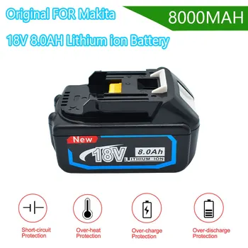 Преносимото батерия 18V 8Ah за Makita BL1830 BL1850 BL1840 BL1845 BL1815 BL1860 LXT-400 Безжични електрически инструменти, Тип батерии 18650