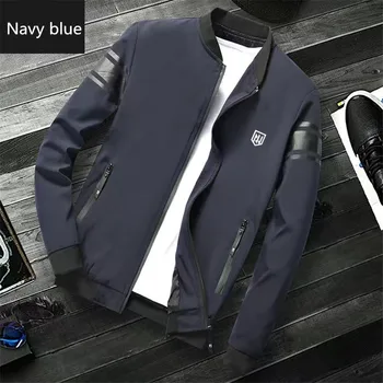 Пролетно-есенни тънки мъжки якета за голф в ивица с цип, корейската облекла, спортни облекла за голф, мъжко палто за голф, ежедневни блузи, големи размери на M-5XL