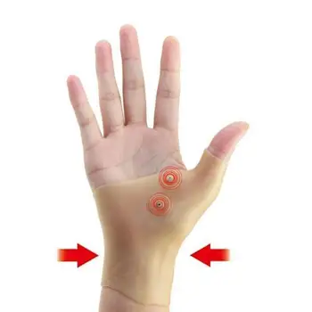 Ръкавици за магнитотерапии, които поддържат китката, палеца, силиконов гел коректор налягане при артрит, масажни ръкавици за премахване на болка