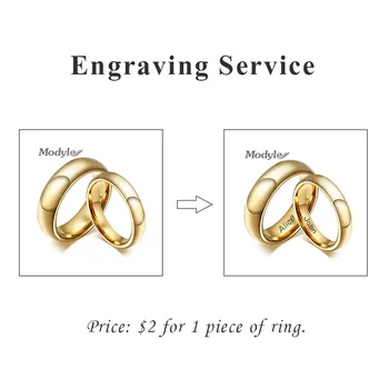 Такса за гравиране Zorcvens за пръстени от неръждаема стомана, 2 долара за 1 бр. пръстен, индивидуални пръстени, чудесен подарък