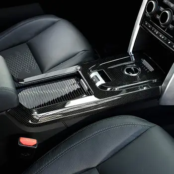 Тампон капачки за превключване на предавките на централната конзола в стил ABS, изработени от въглеродни влакна за Land Rover Discovery Sport 2015-2019