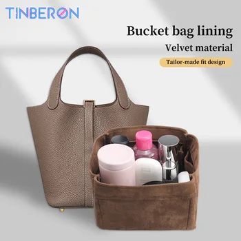 ТИНБЕРОН, кадифена кесия, органайзер, косметичка, преносима чанта за грим, вътрешен органайзер за съхранение с голям капацитет, поставяне на