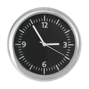 Универсален часовник на арматурното табло на автомобила, автомобилни електронни часовници за украса на интериора на автомобила (черен)
