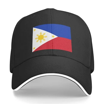 Флаг на Филипините Бейзболна шапка унисекс, подходящ за мъже и жени, регулируем шапка за татко, шапка за сандвич