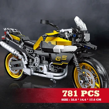 Хай-тек Мотор Тухли Модел на Уличен Спортен Мотоциклет Градивен елемент Забавни Играчки-Пъзели За Възрастни И Деца, Подарък 2023 НОВ MOC направи си САМ