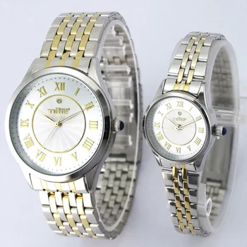 Часовник С флорални течение на времето, всеки ден модни часовници за влюбените в няколко, землисто-златни водоустойчив класически бизнес тенденции FT007/FT008
