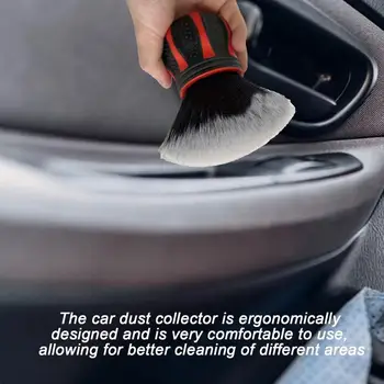 Четка за почистване на автомобил, отдушник за климатик, мека четка за зъби, извити, за интериора и екстериора на колата, устойчива на плъзгане, за почистване на детайли от прах, автомобилни аксесоари