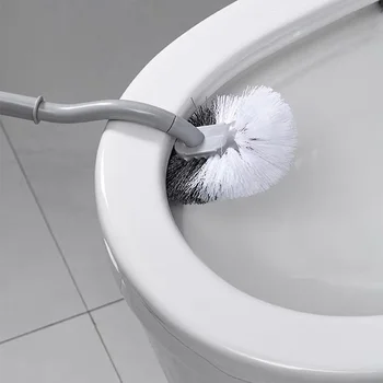 Четка за тоалетна Home S с притежателя на Мека четина, подвесная на стената, дълга дръжка, не оставяйки пропуски в банята, инструменти за почистване на ъгли, пластмаса